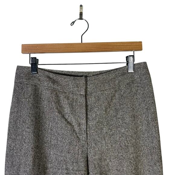 Vintage Ann Taylor Wool Dress Pants Womens 8 Beige Wide Leg Tweed Lined Career - Picture 3 of 7